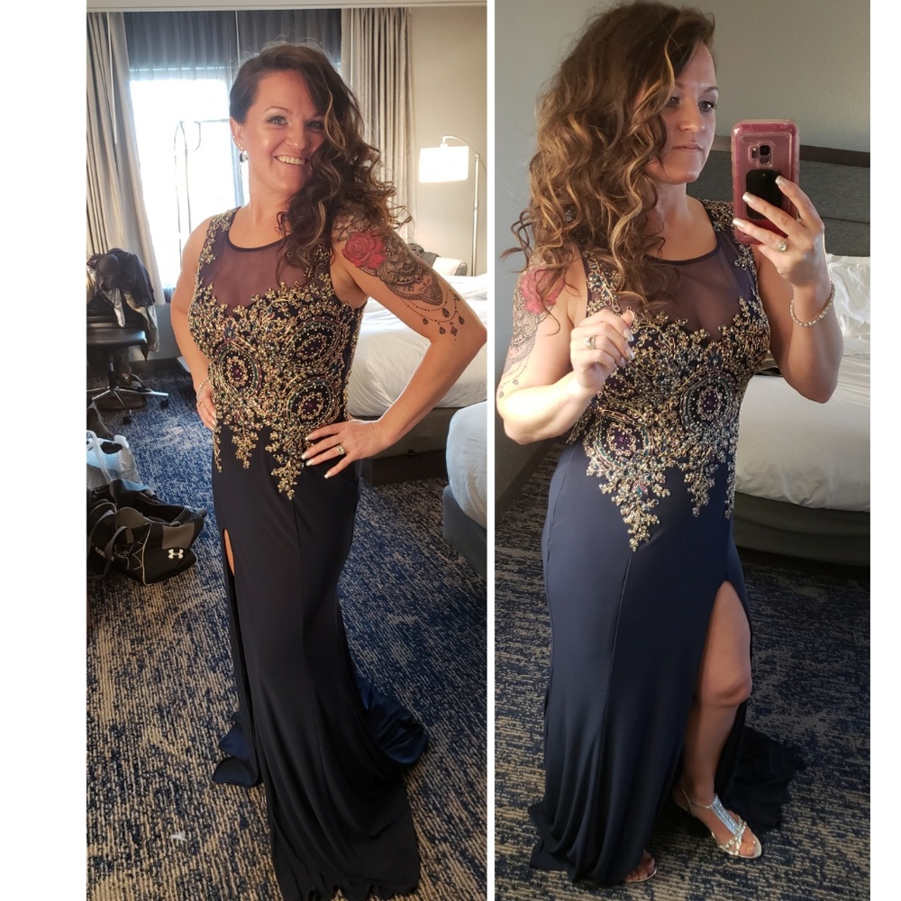 Clarisse Sequin Mesh Formal Gown - image 3